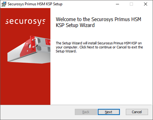 Screenshot showing installation wizard